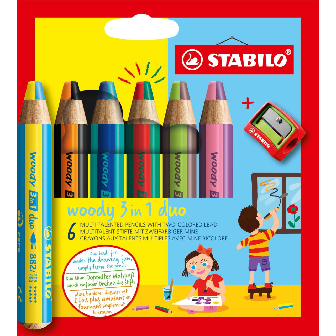 Stabilo Woody 3-in-1 Colour Pencils - Duo