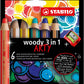 Stabilo Woody 3-in-1 Colour Pencils - Arty