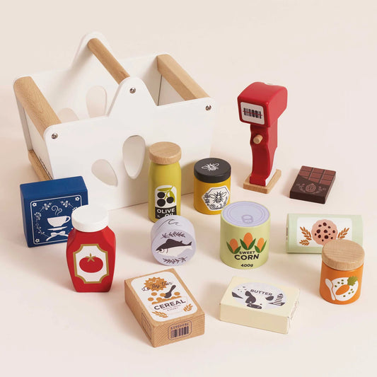 Wooden Groceries & Scanner Set