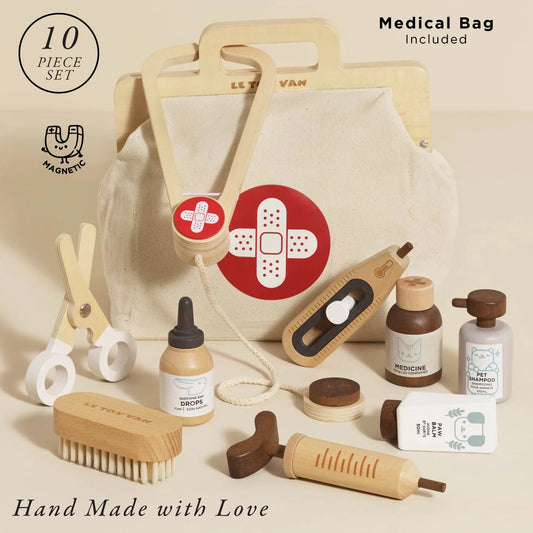 Wooden Animal Vet Kit