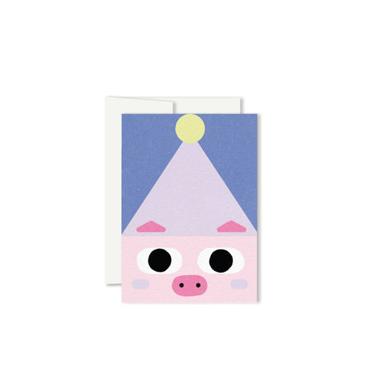 Piggy Miniature Greeting Card