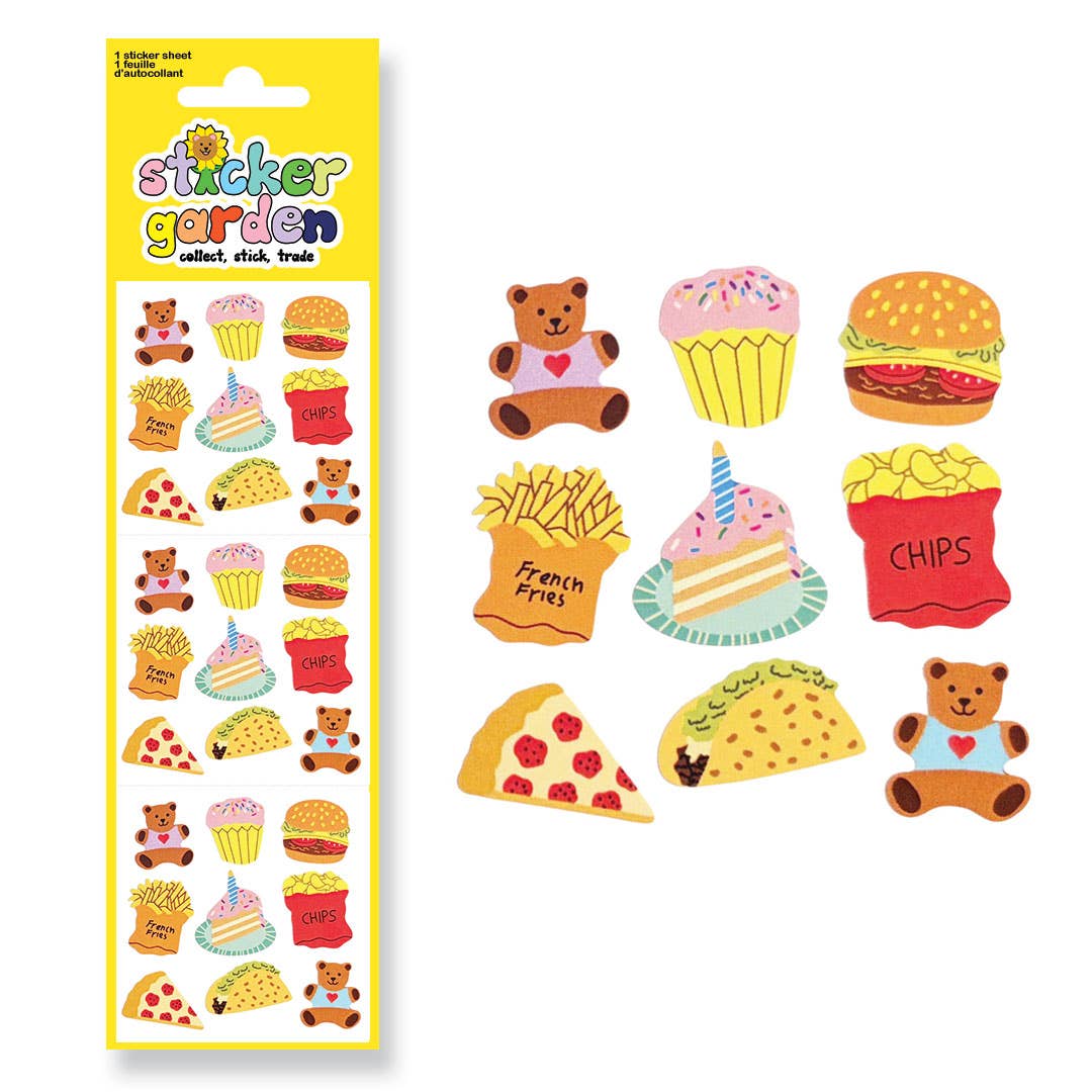 Glossy Teddy Bear Picnic Stickers