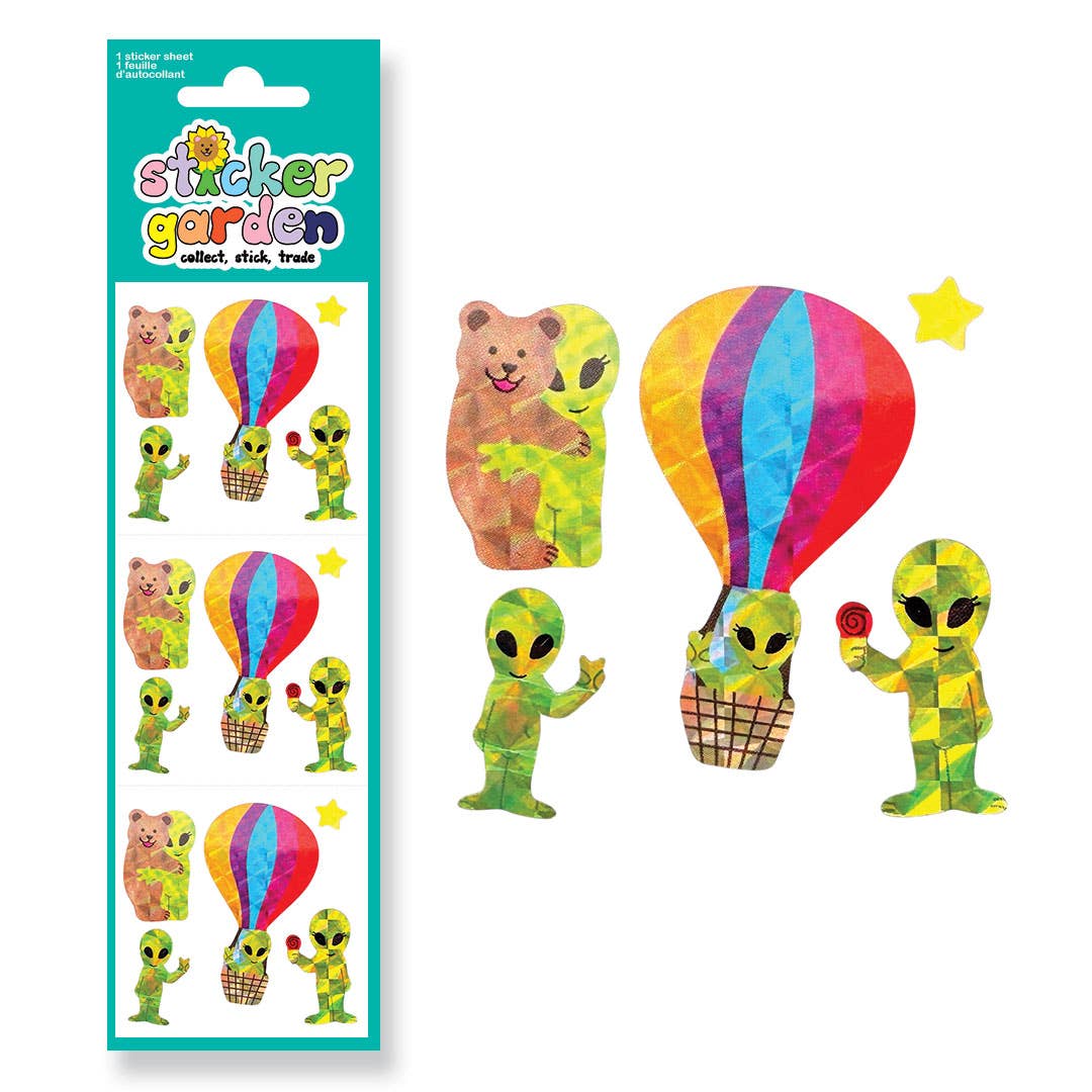 Come In Sticker Prism We Come in Peace Alien Stickers – Cherry Tree Lane Toys