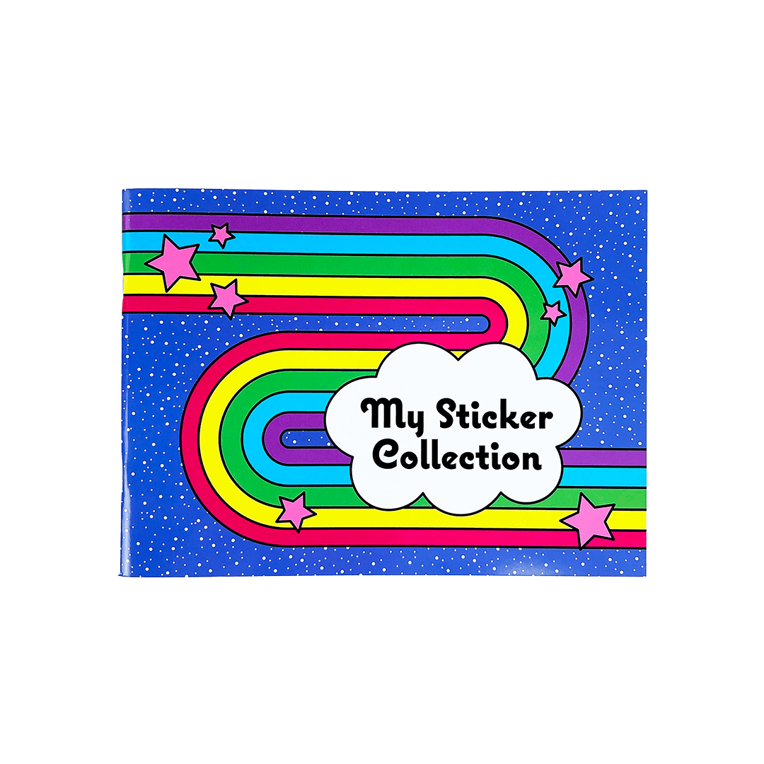 Retro Rainbow Sticker Collector Book
