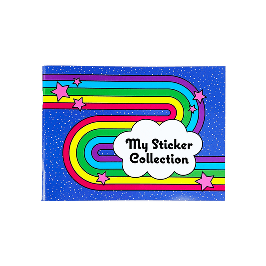 Retro Rainbow Sticker Collector Book