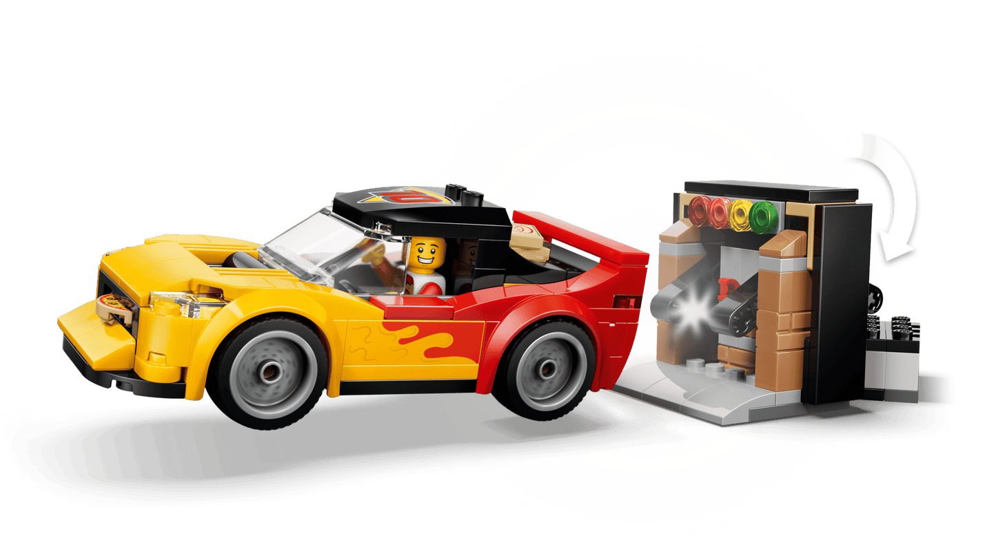 City: Pizza Delivery Experience with Vehicles Building Set