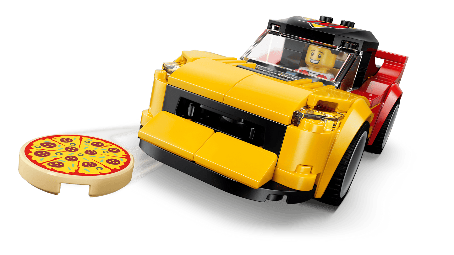 City: Pizza Delivery Experience with Vehicles Building Set