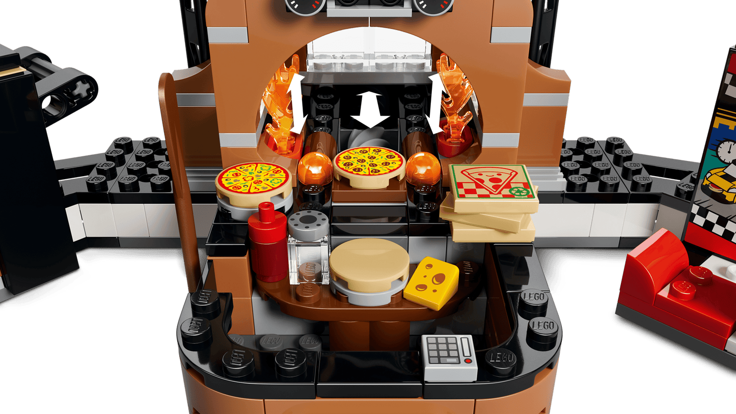 City: Pizza Delivery Experience with Vehicles Building Set