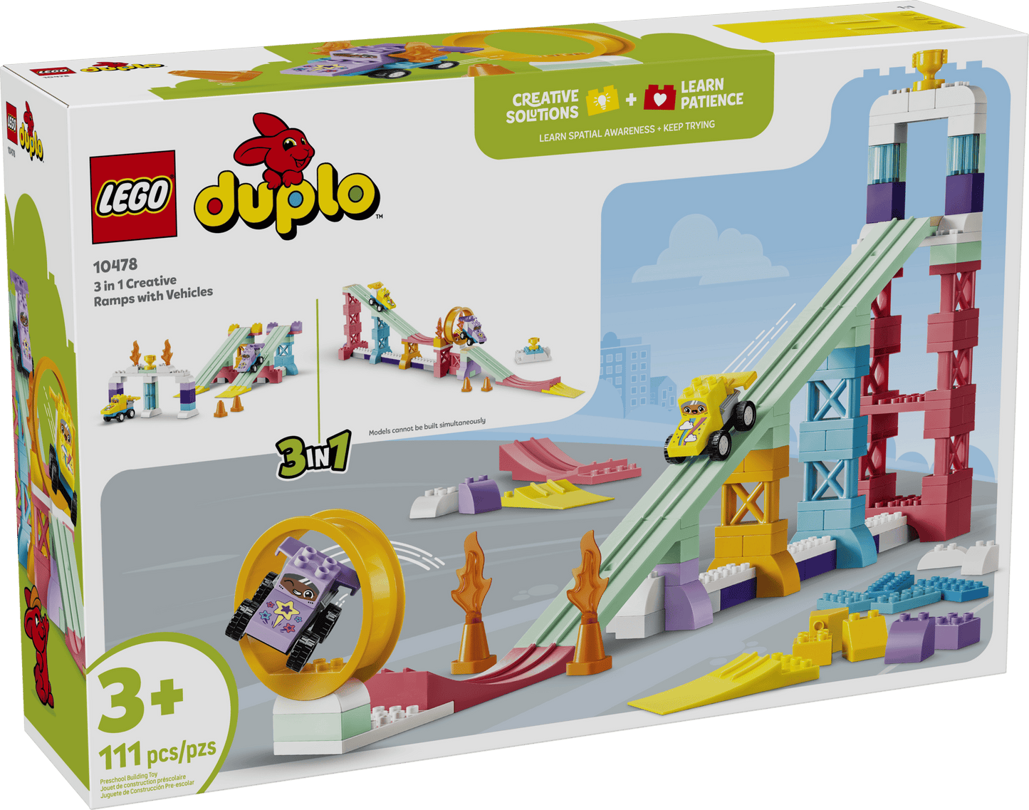 Duplo: 3-in-1 Creative Ramps with Vehicles Building Set