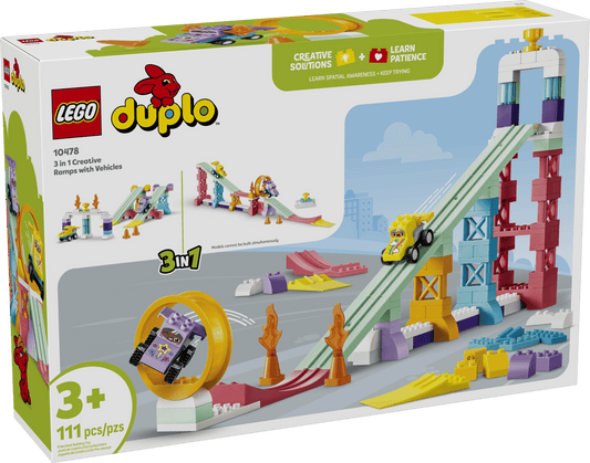 Duplo: 3-in-1 Creative Ramps with Vehicles Building Set