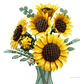 Botanical Collection: Sunflowers Bouquet Building Kit