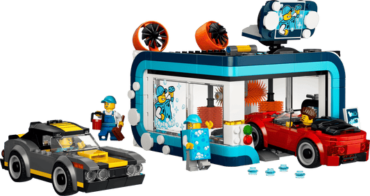 City: Drive-Through Car Wash Building Set