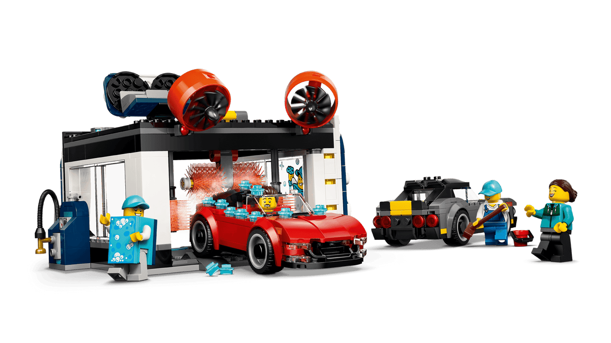 City: Drive-Through Car Wash Building Set