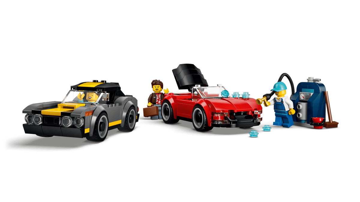 City: Drive-Through Car Wash Building Set