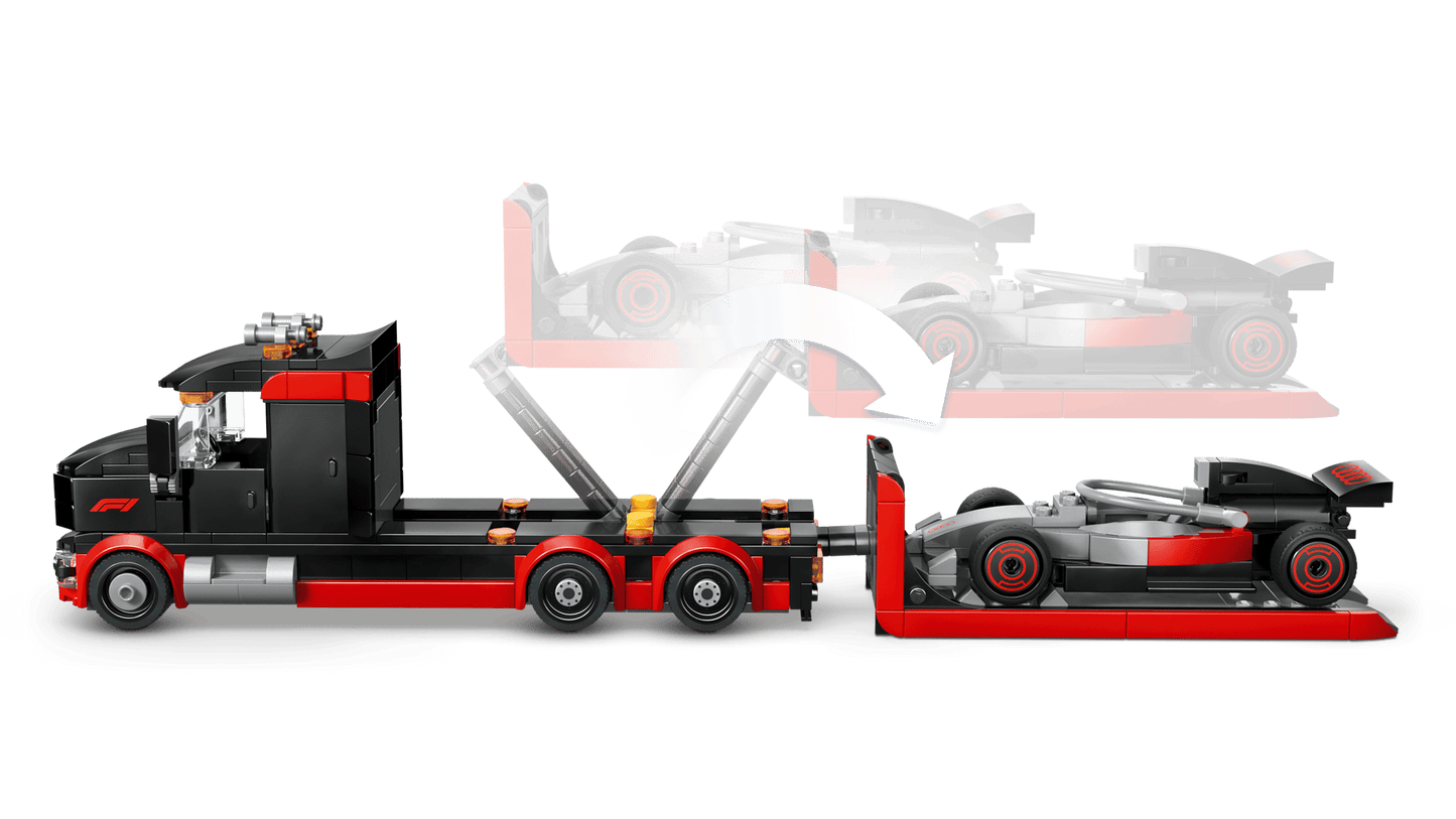 City: F1® Display Truck with Audi F1® Race Car Building Set