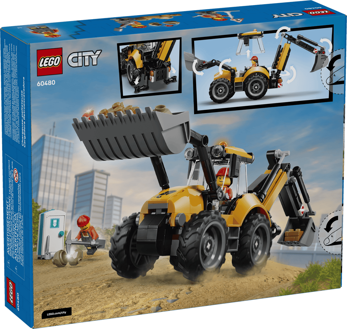City: Yellow Backhoe Loader Building Set