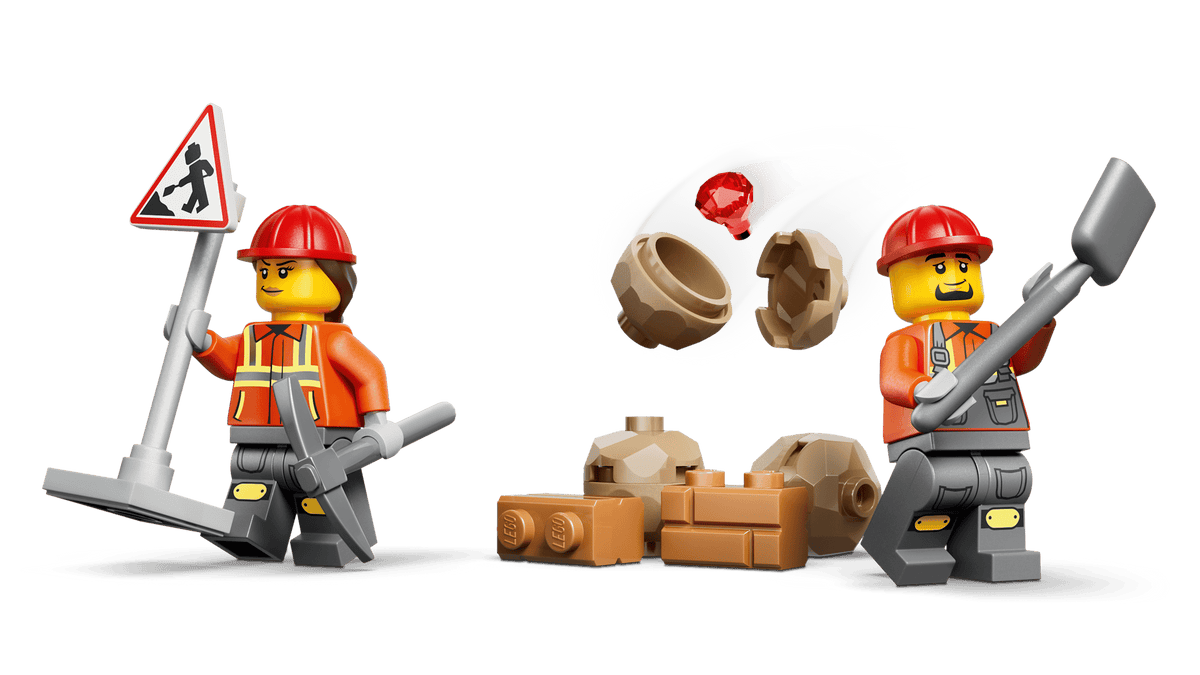 City: Yellow Backhoe Loader Building Set