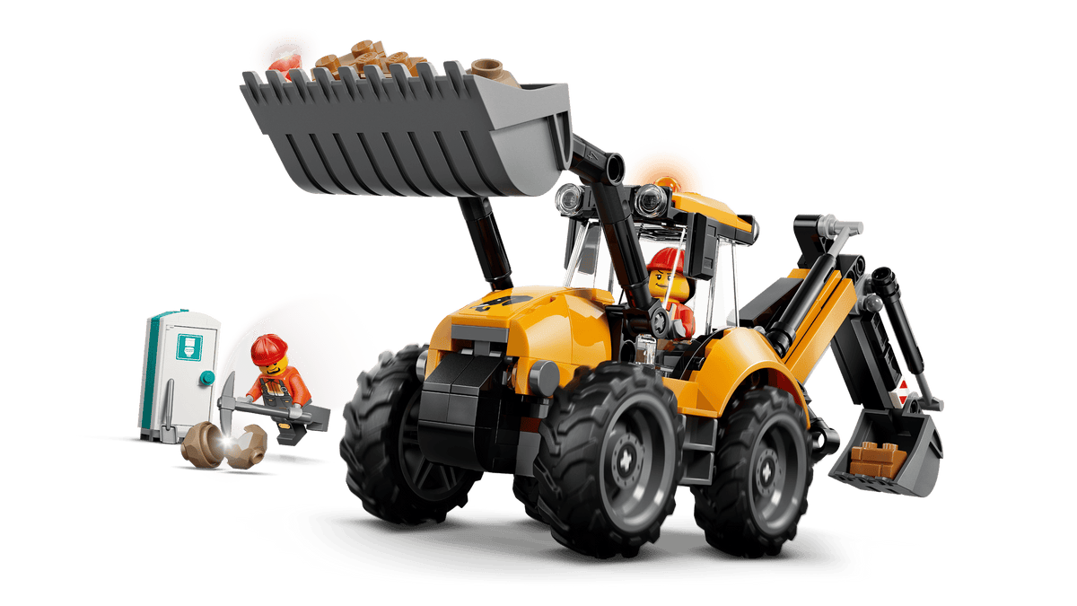 City: Yellow Backhoe Loader Building Set