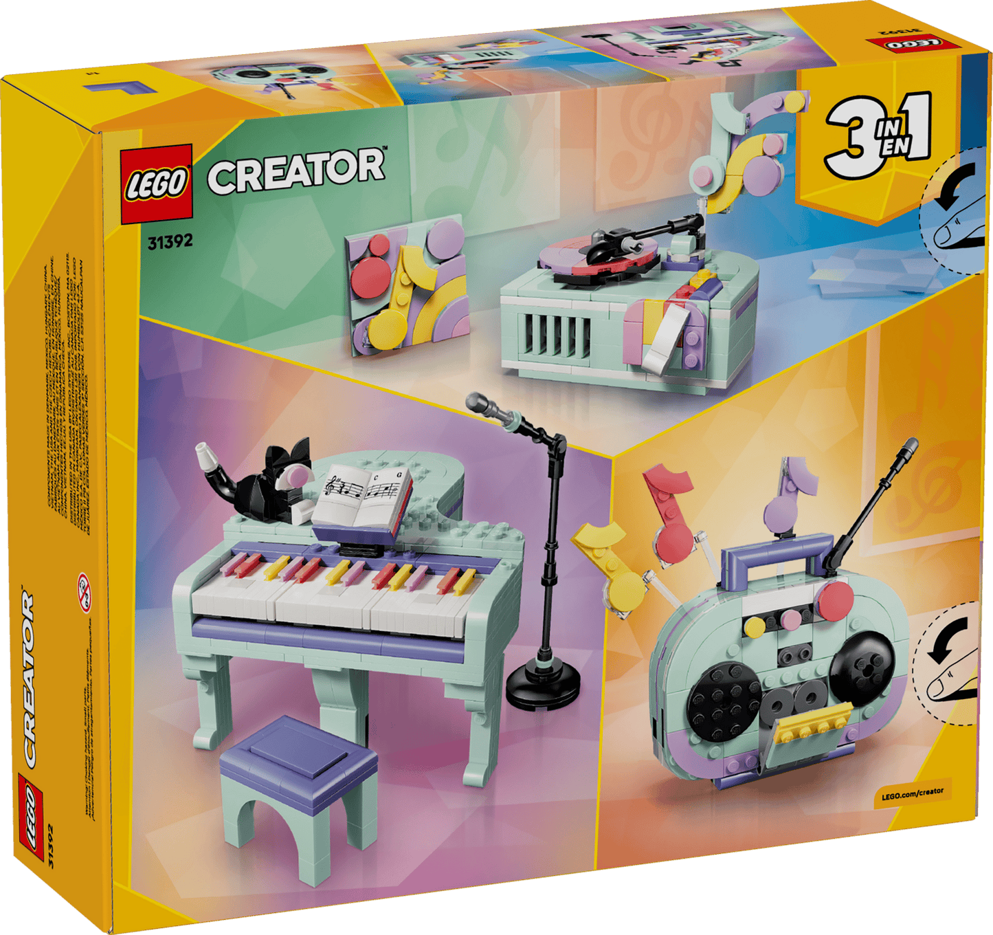 Creator: Music Decor Piano with Cat Building Set