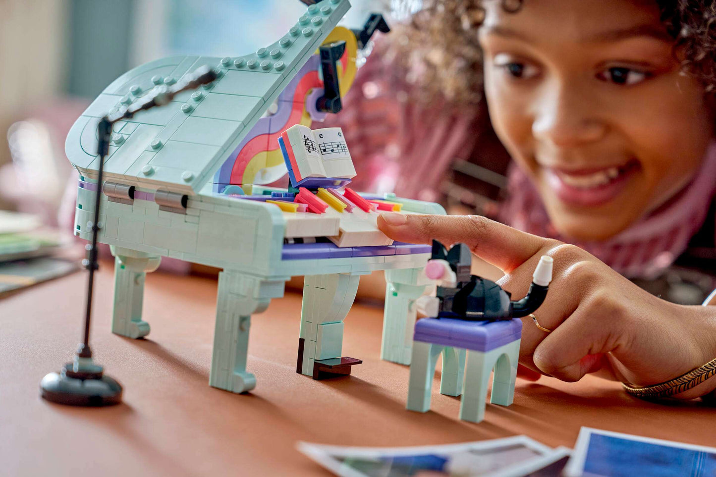 Creator: Music Decor Piano with Cat Building Set