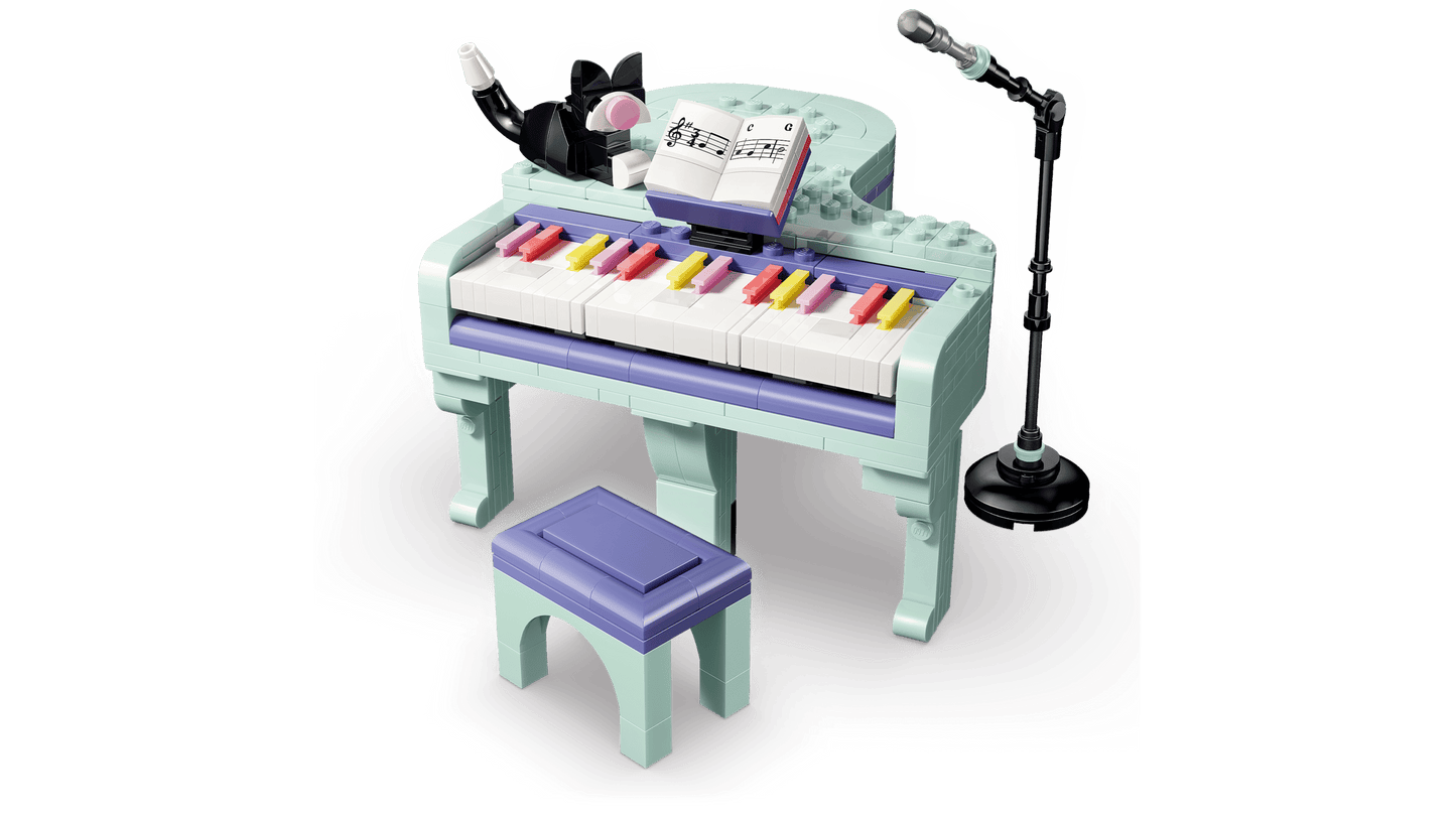 Creator: Music Decor Piano with Cat Building Set
