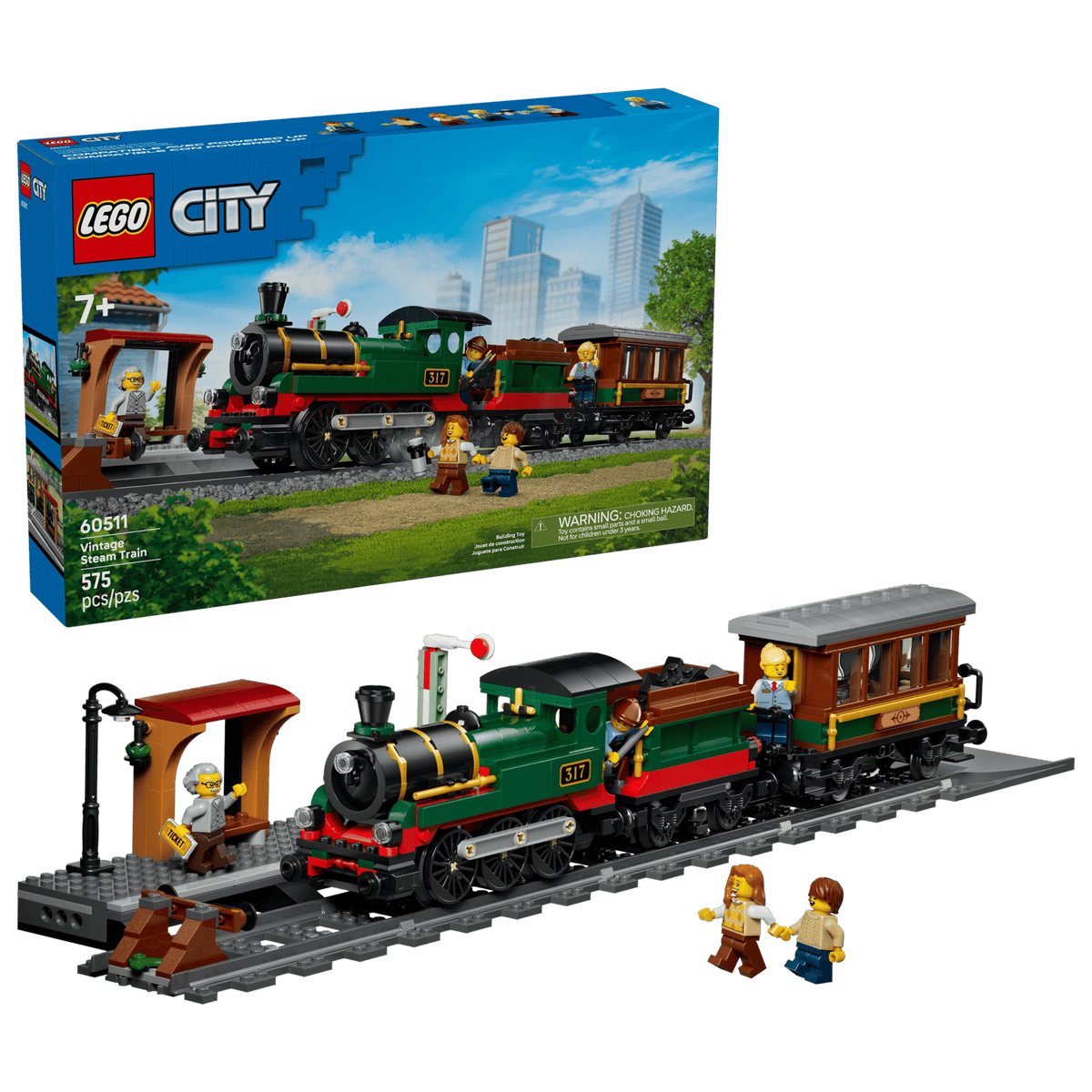 City: Vintage Steam Train Building Set
