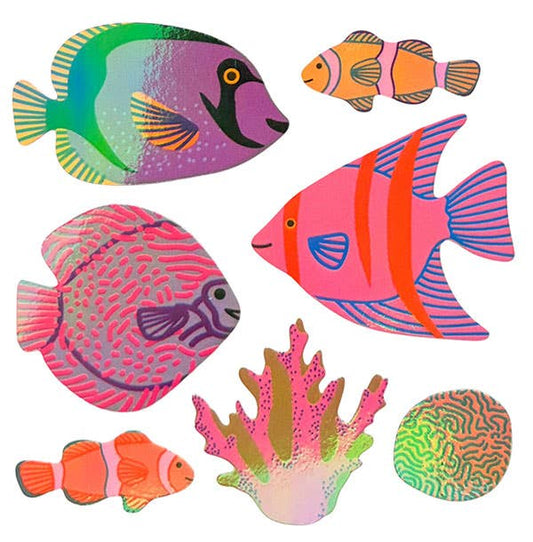 Pearl Colourful Tropical Fish Stickers