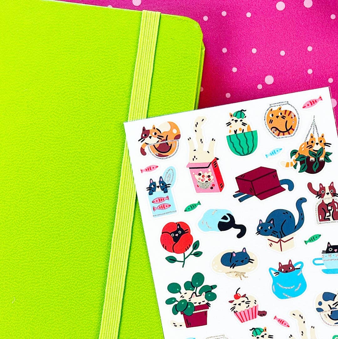 Cat-ch Me Inside Stickers