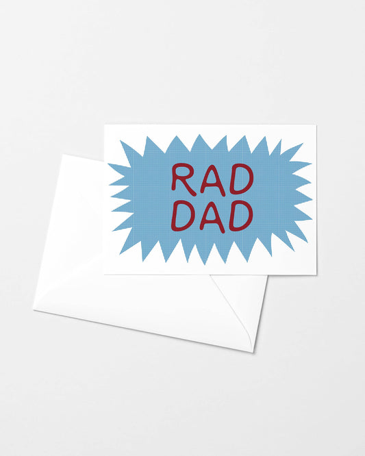 Rad Dad! Risograph Greeting Card