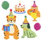 Glossy Birthday Animals Stickers