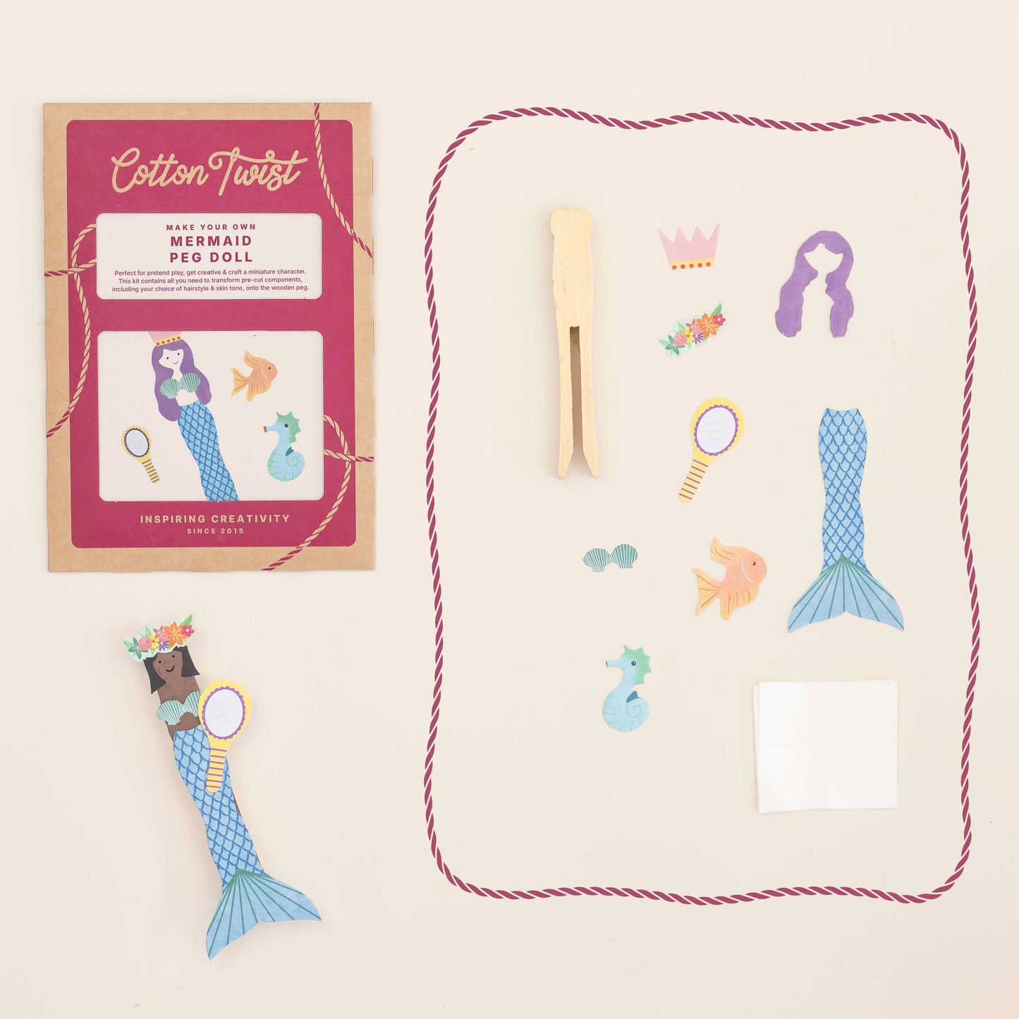 Make Your Own Mermaid Peg Doll