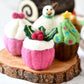 Felt Baked Goods - Holly Berry Cupcake