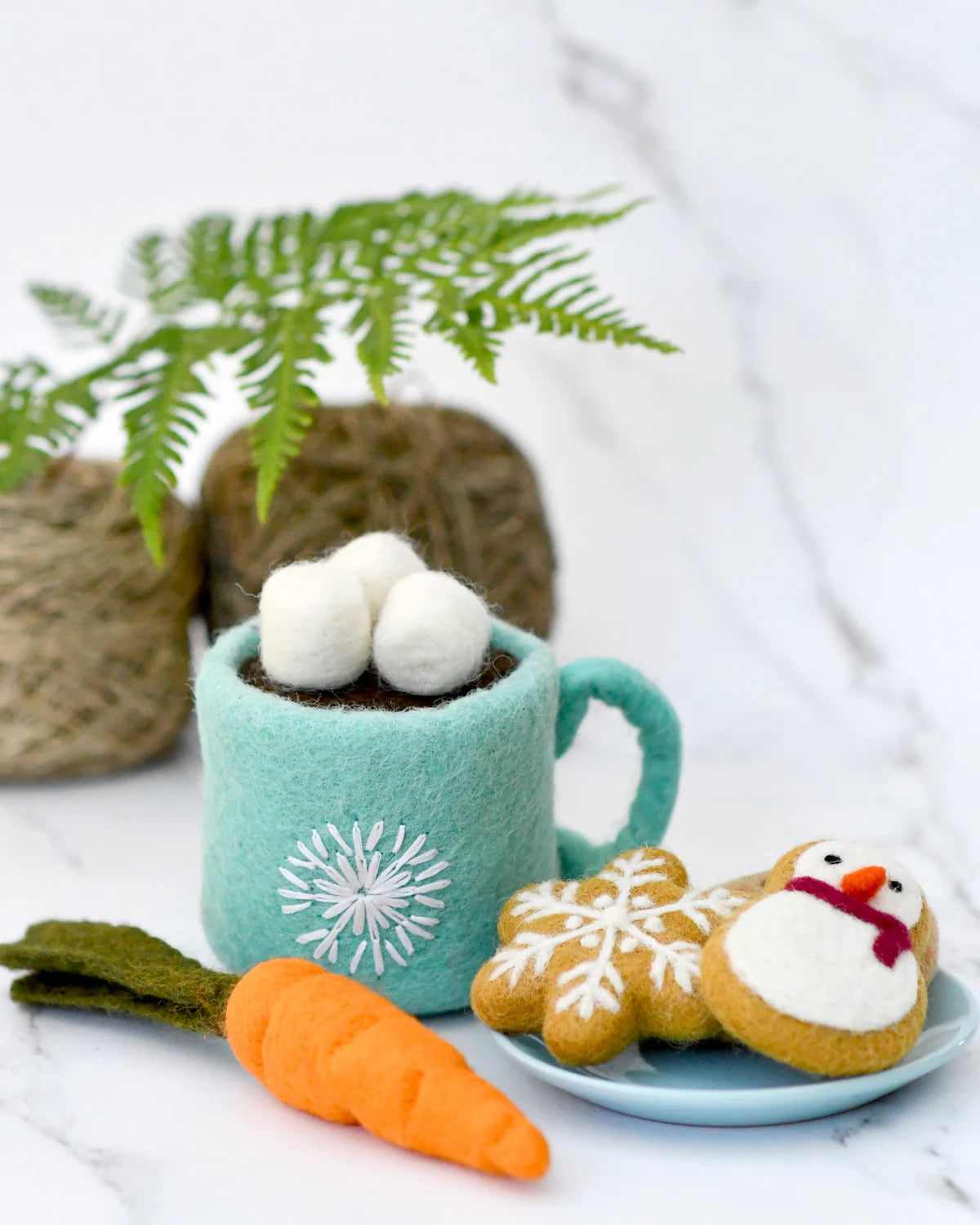 Felt Food Play Set - Hot Chocolate with Marshmallows
