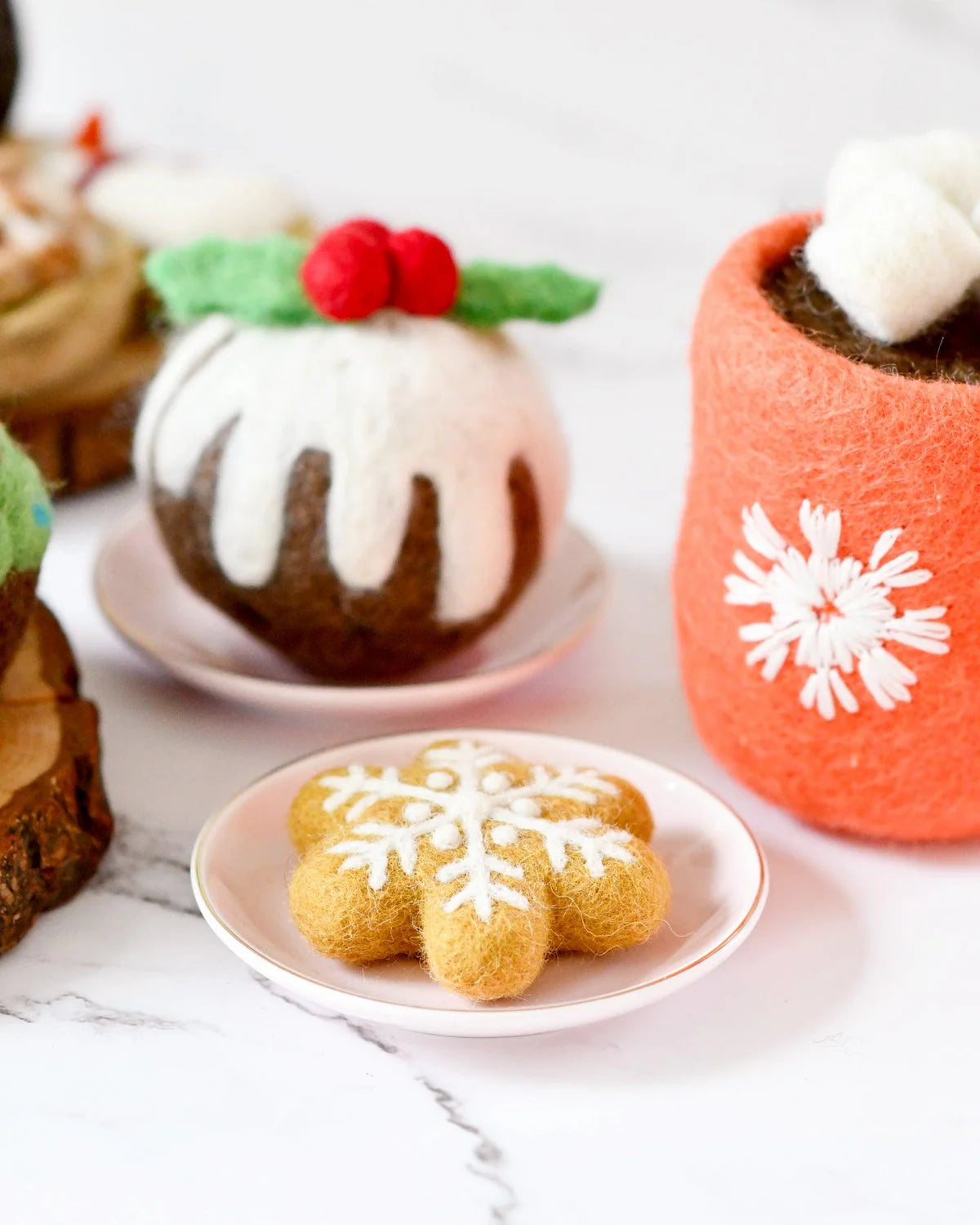 Felt Baked Goods - Snowflake Cookie