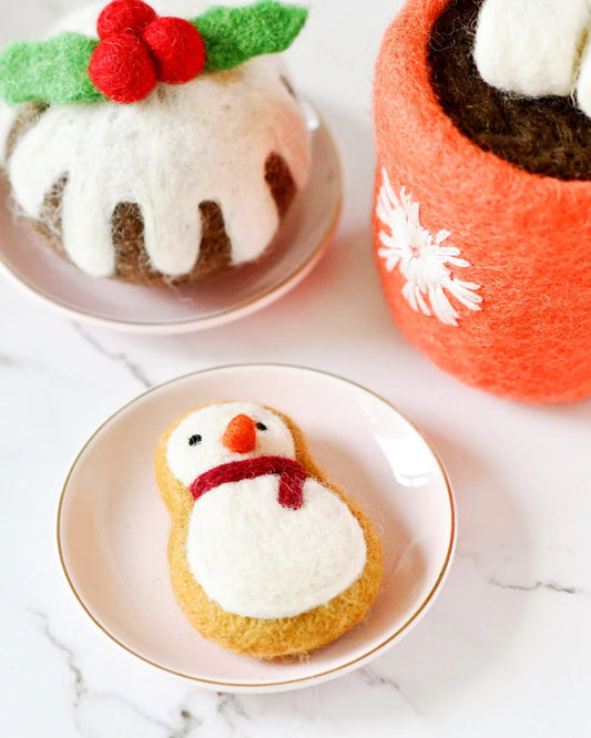Felt Baked Goods - Snowman Cookie