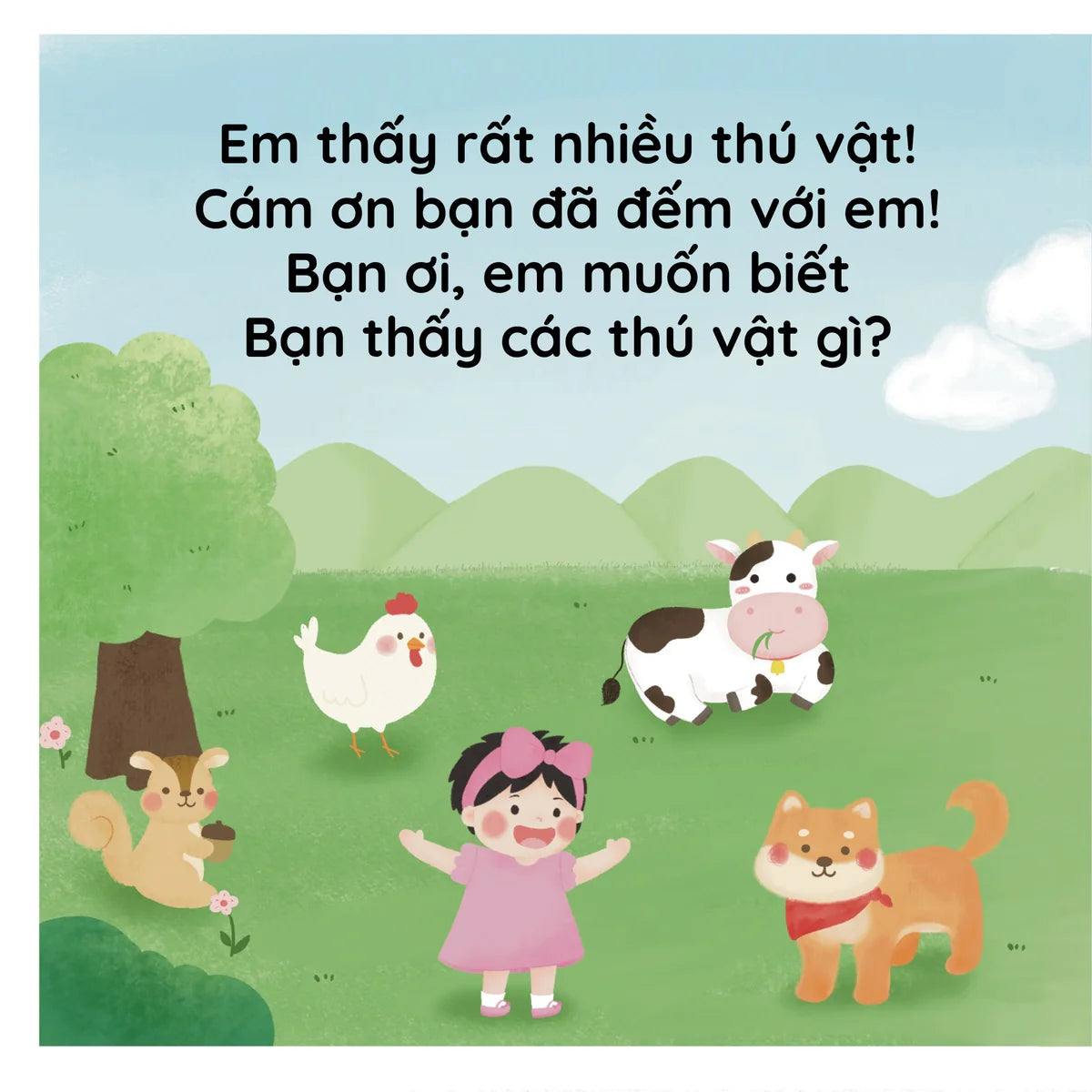 Gemma’s Farm Adventure: Số và Thú Vật - A Bilingual Board Book