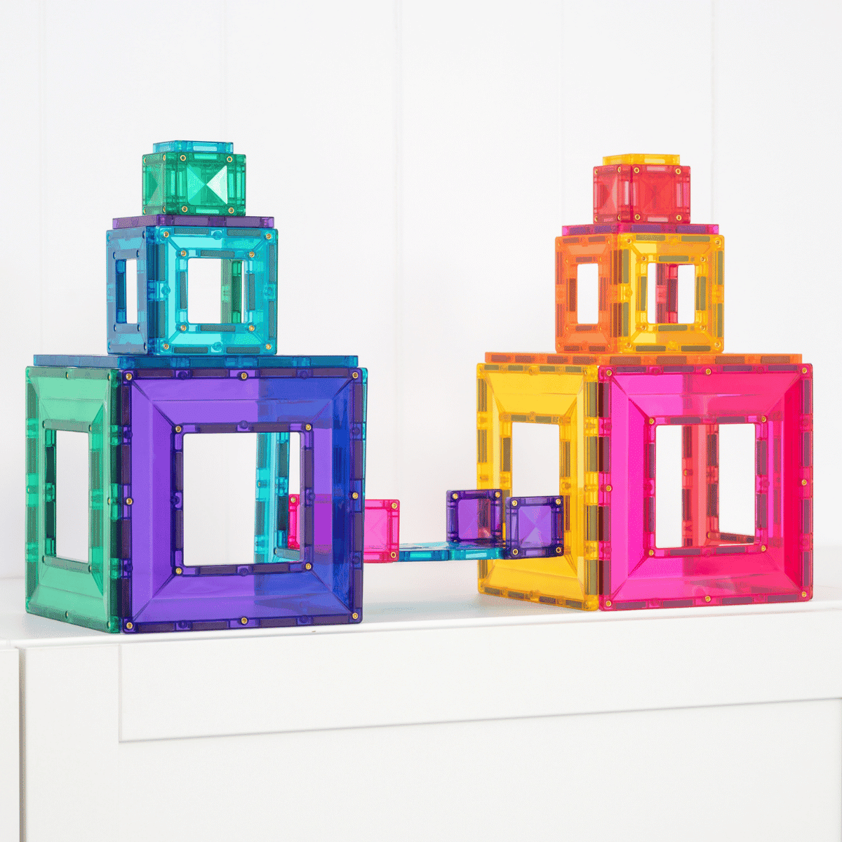 Rainbow Magnetic Tiles Portal Pack