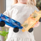 Rainbow Magnetic Tiles Car Pack