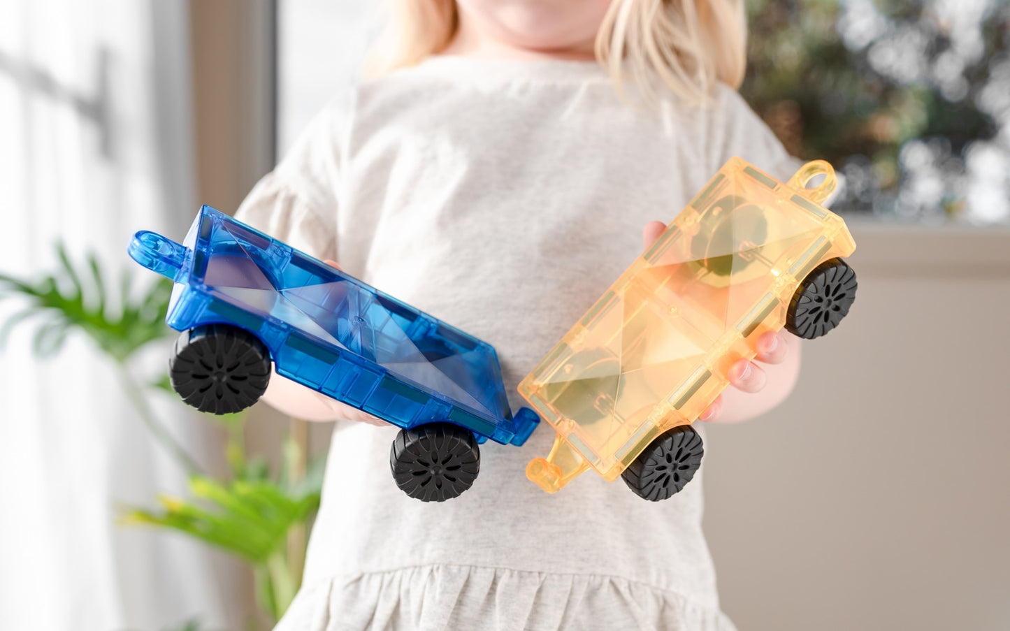 Rainbow Magnetic Tiles Car Pack