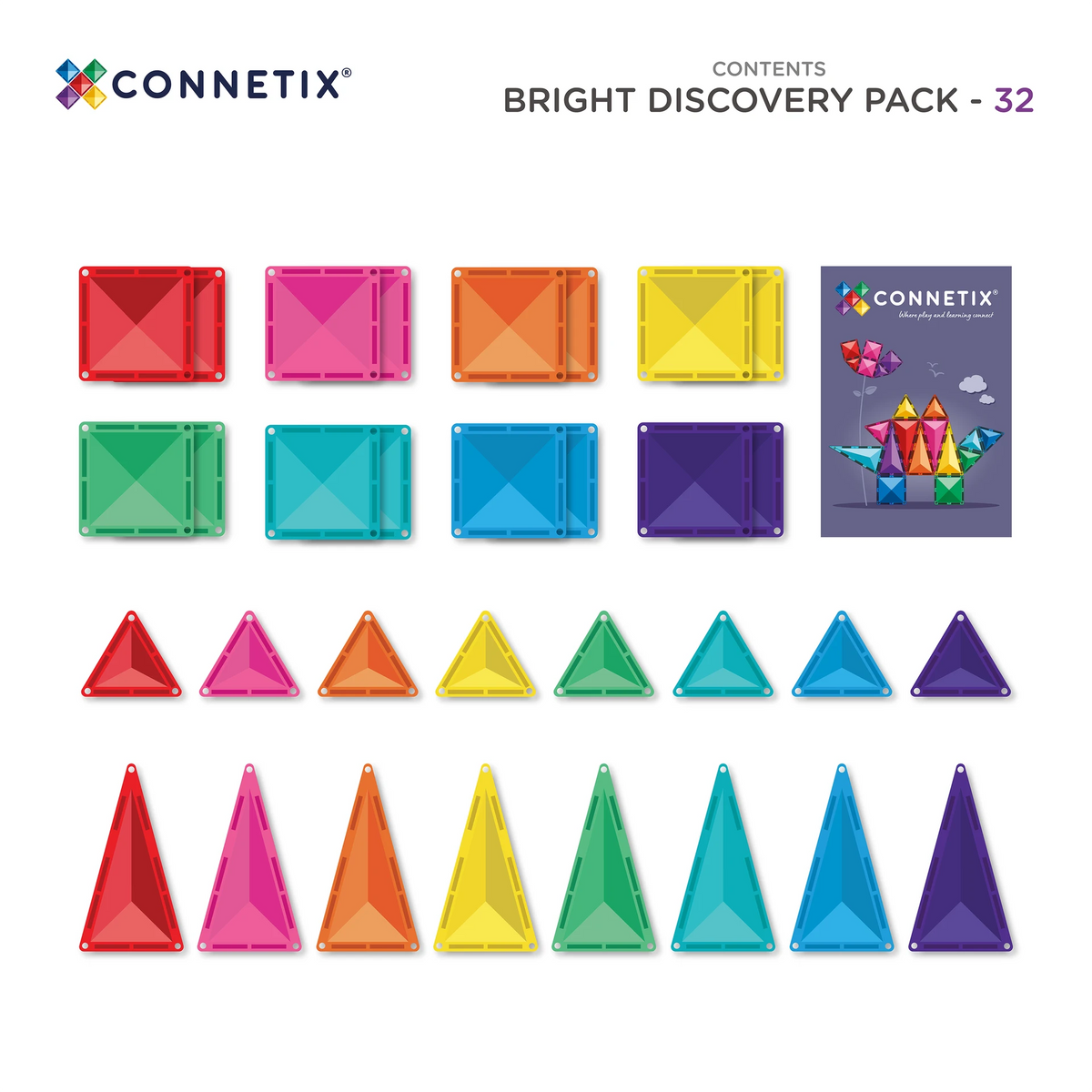 Magnetic Tiles Bright Discovery Pack