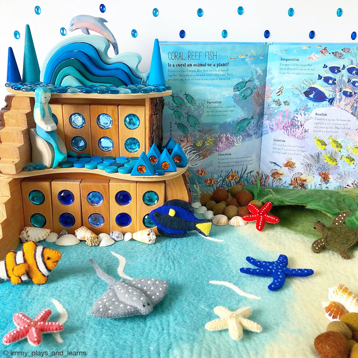 Felt Play Mat Playscape- Sea & Rockpool