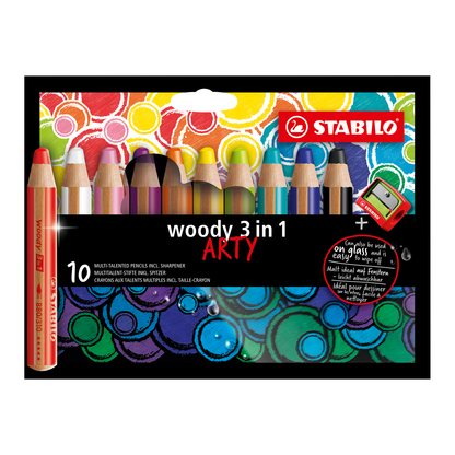 Stabilo Woody 3-in-1 Colour Pencils - Arty
