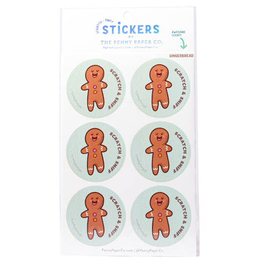 Gingerbread Scented Scratch and Sniff Stickers