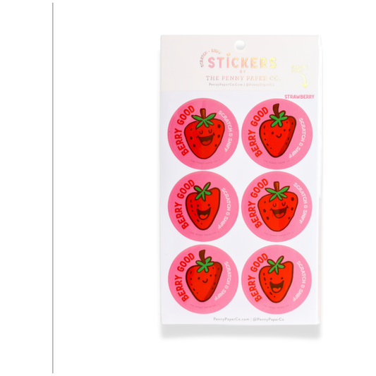 Berry Good Strawberry Scented Scratch and Sniff Stickers