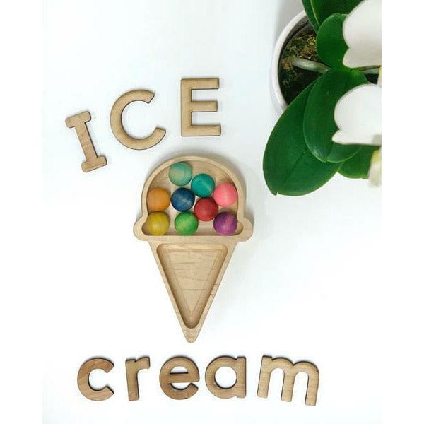 AW and Collective Ice Cream Cone Wooden Plates / Sensory Trays