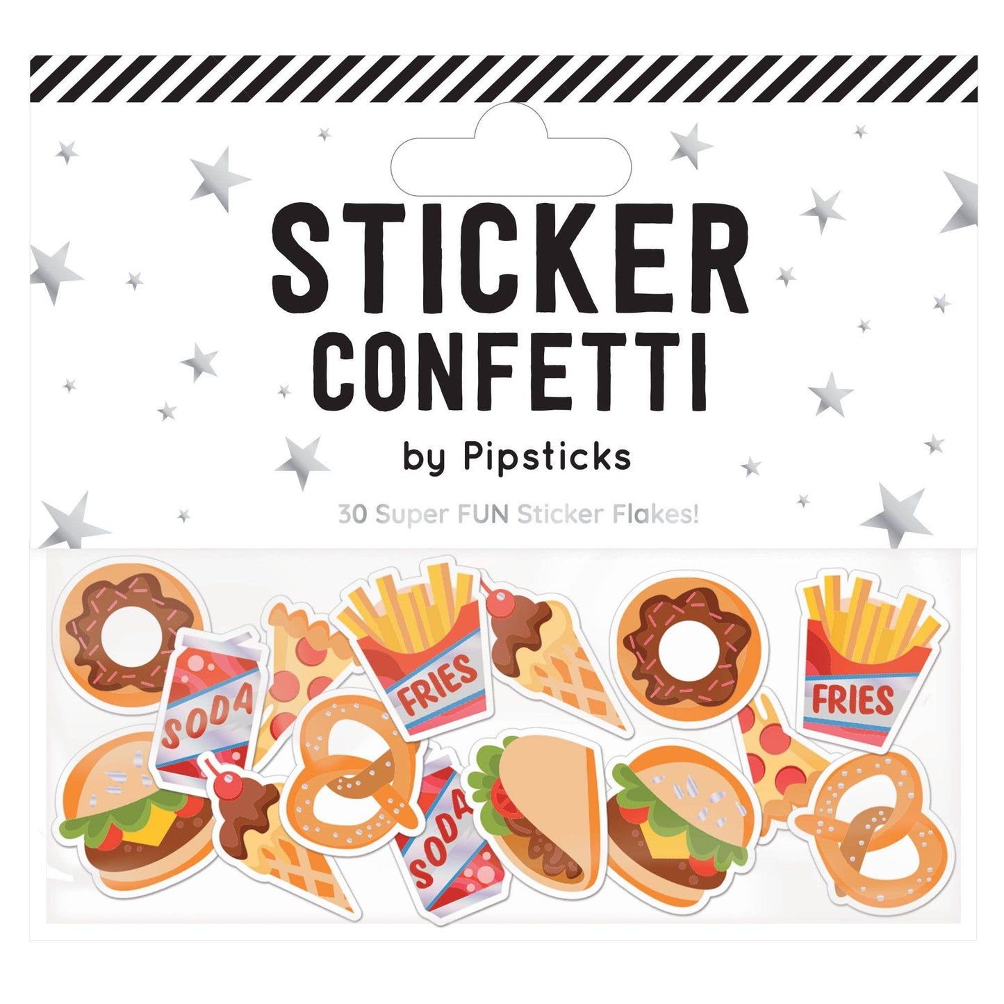 Running On Fast Food Sticker Confetti