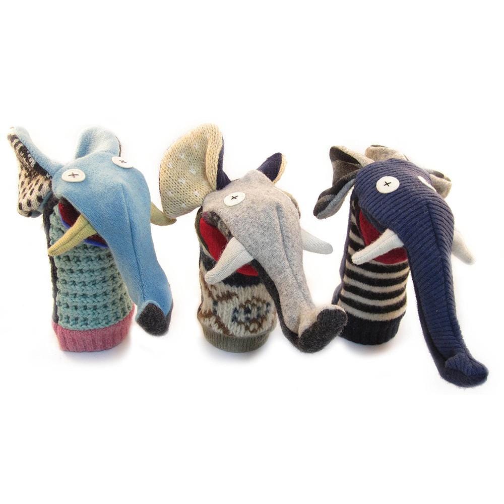 Cate and Levi Elephant Wool Puppet