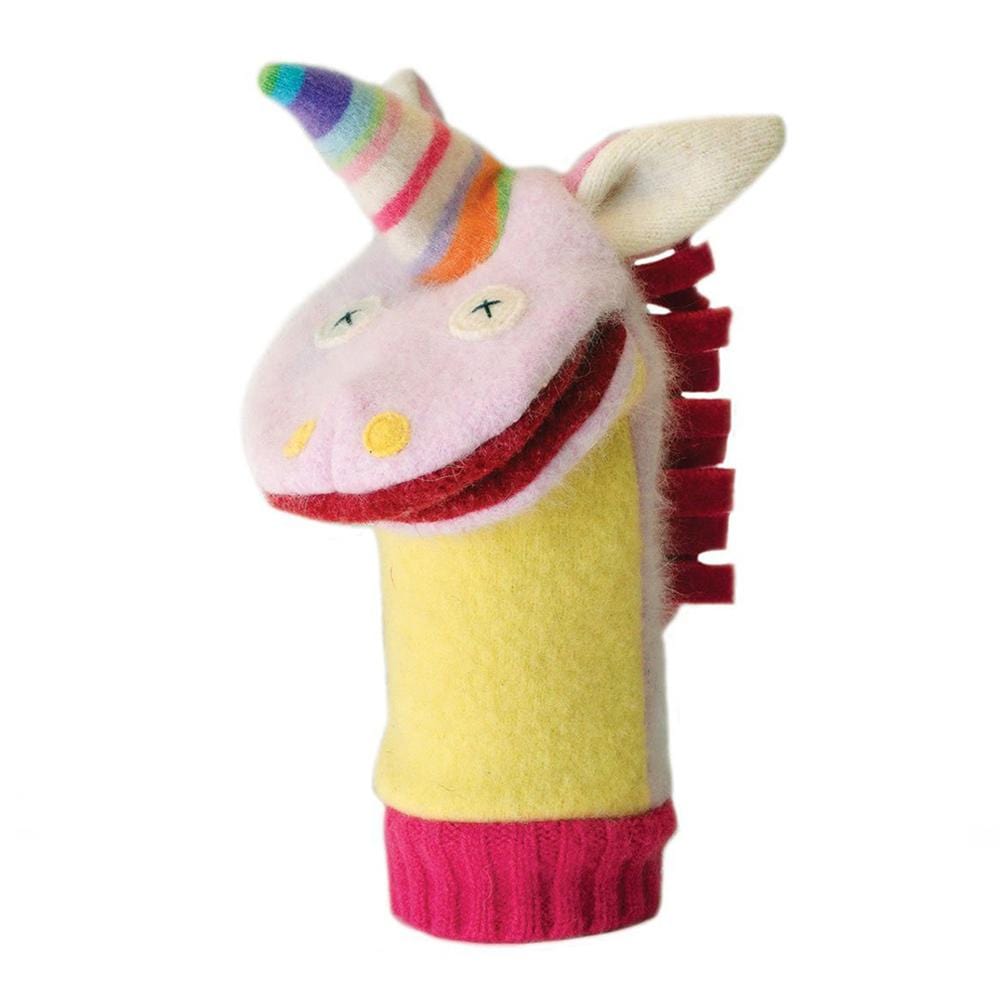 Cate and Levi Unicorn Wool Puppet