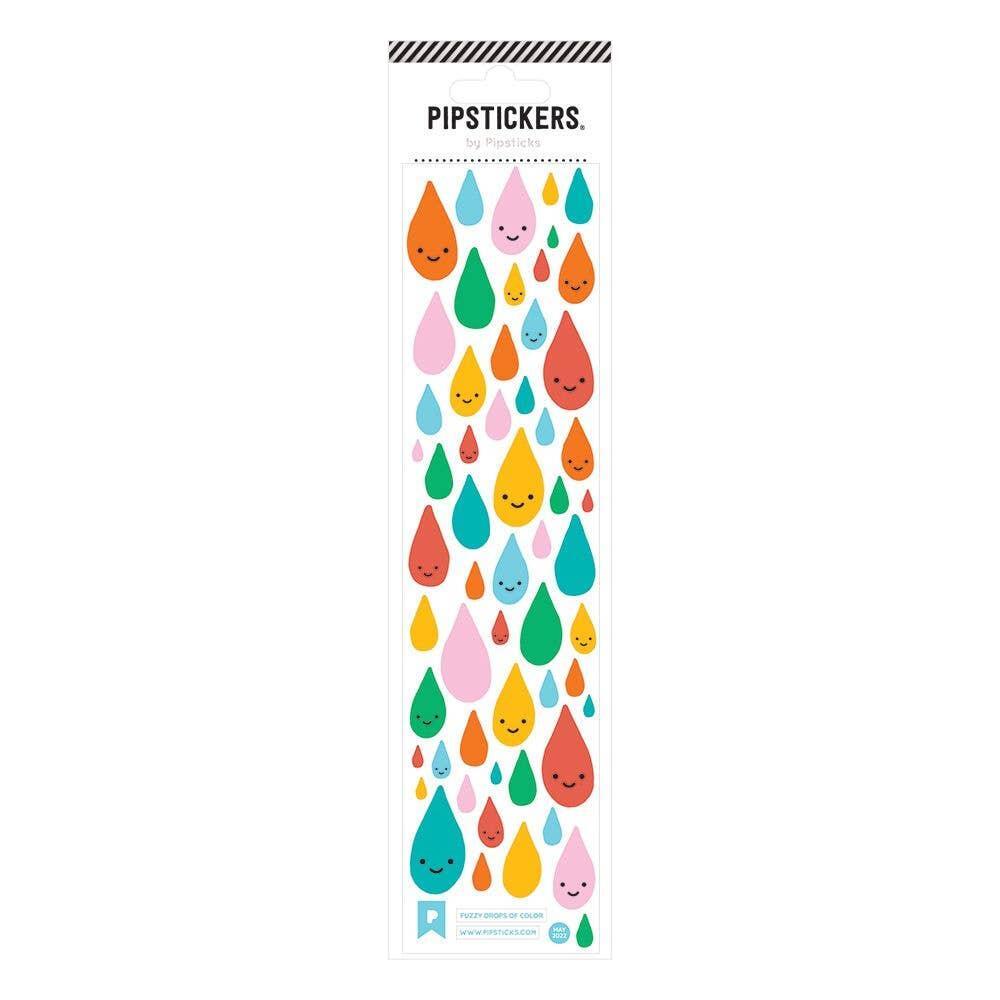 Fuzzy Drops Of Color Stickers
