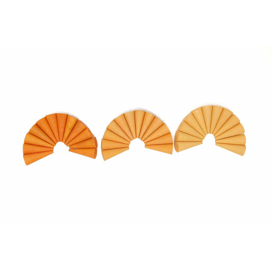 Grapat Wood Mandala Orange Cones